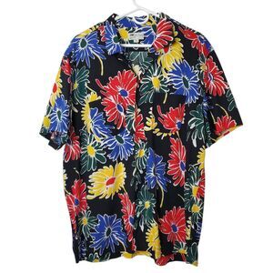 JCrew Floral Button Down Shirt Mens XL Multi Summer Hawaiian Vacation Casual